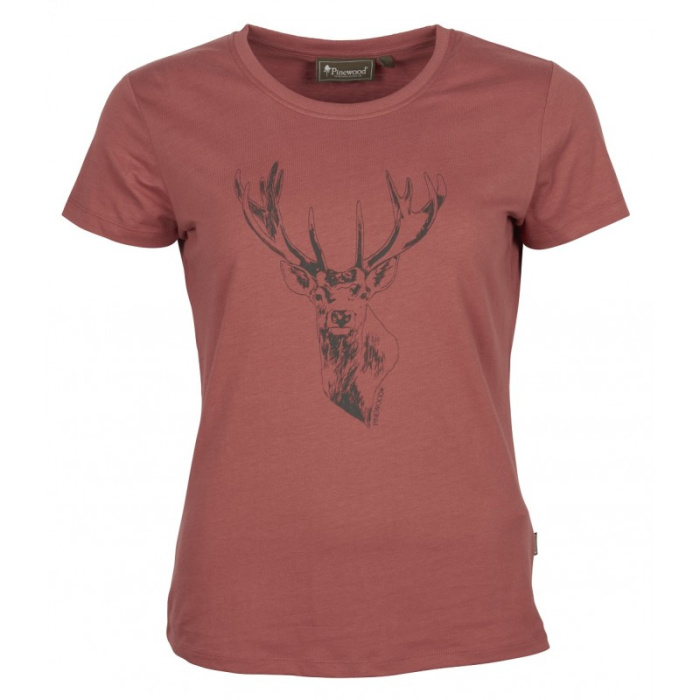 DAMSKI T-SHIRT PINEWOOD RED DEER 3038 - RUSTY PINK